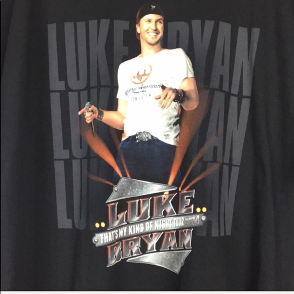 Luke Bryan That’s My Kinda Night 2014 Tour Tshirt - Picture 2 of 5